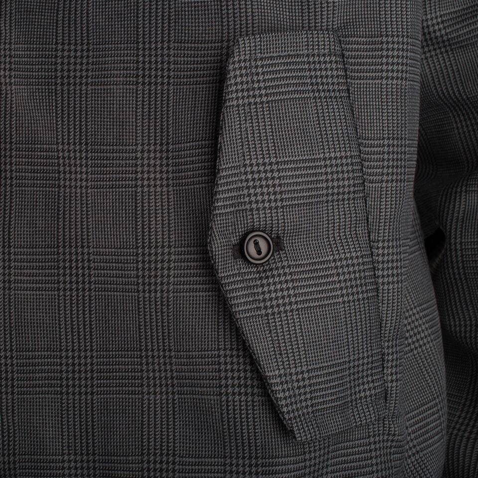 Mens Check Harrington Jacket - Dark Grey Check - Image 3