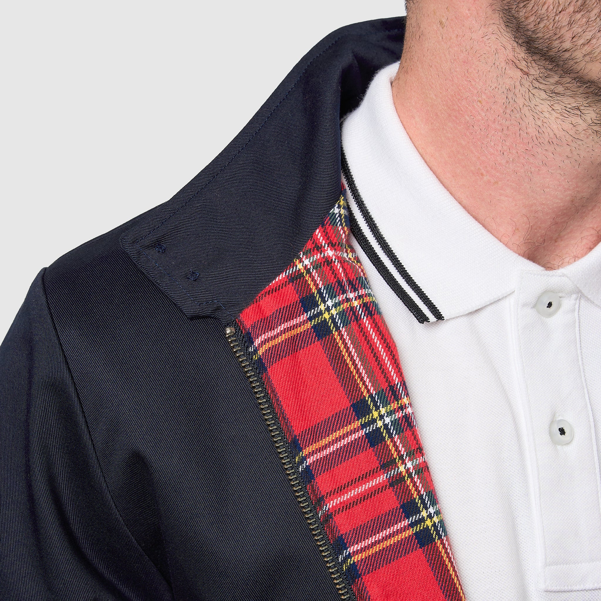 Mens Signature Harrington Jacket - Navy - Image 3