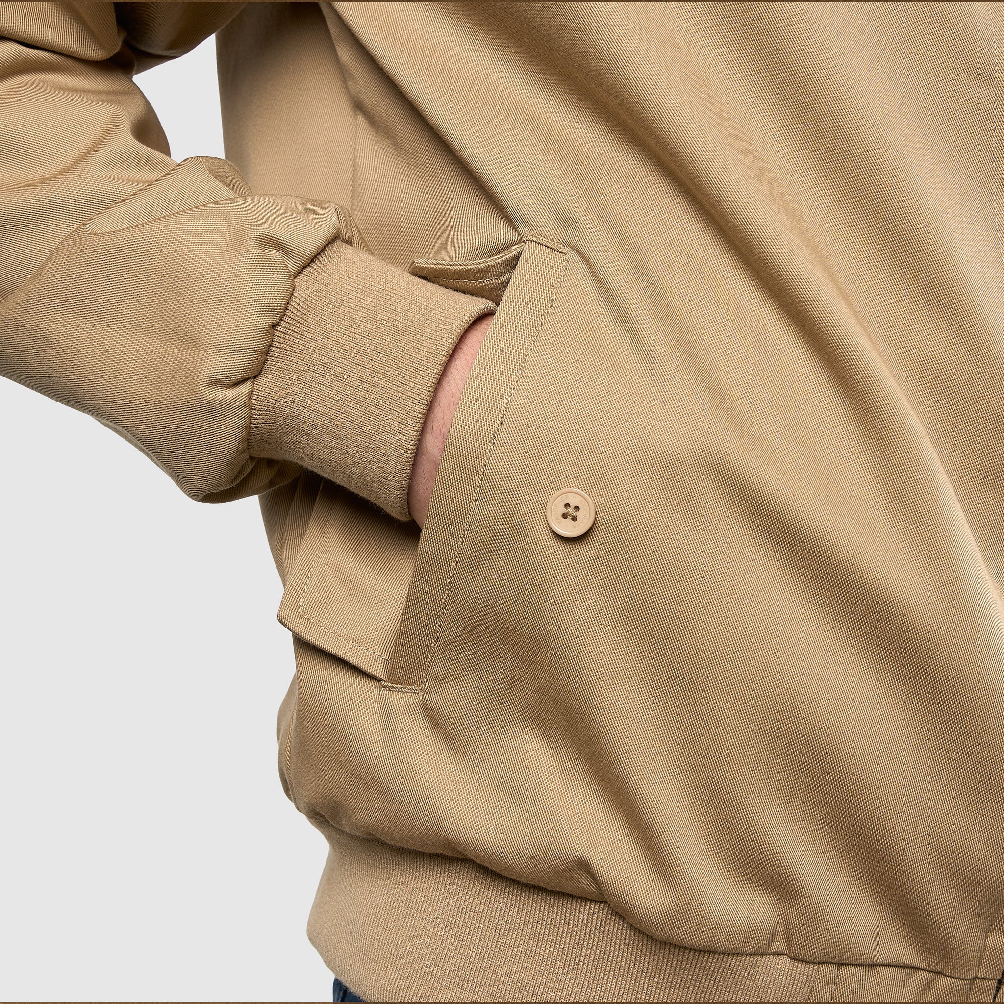 Mens Signature Harrington Jacket - Camel - Image 4