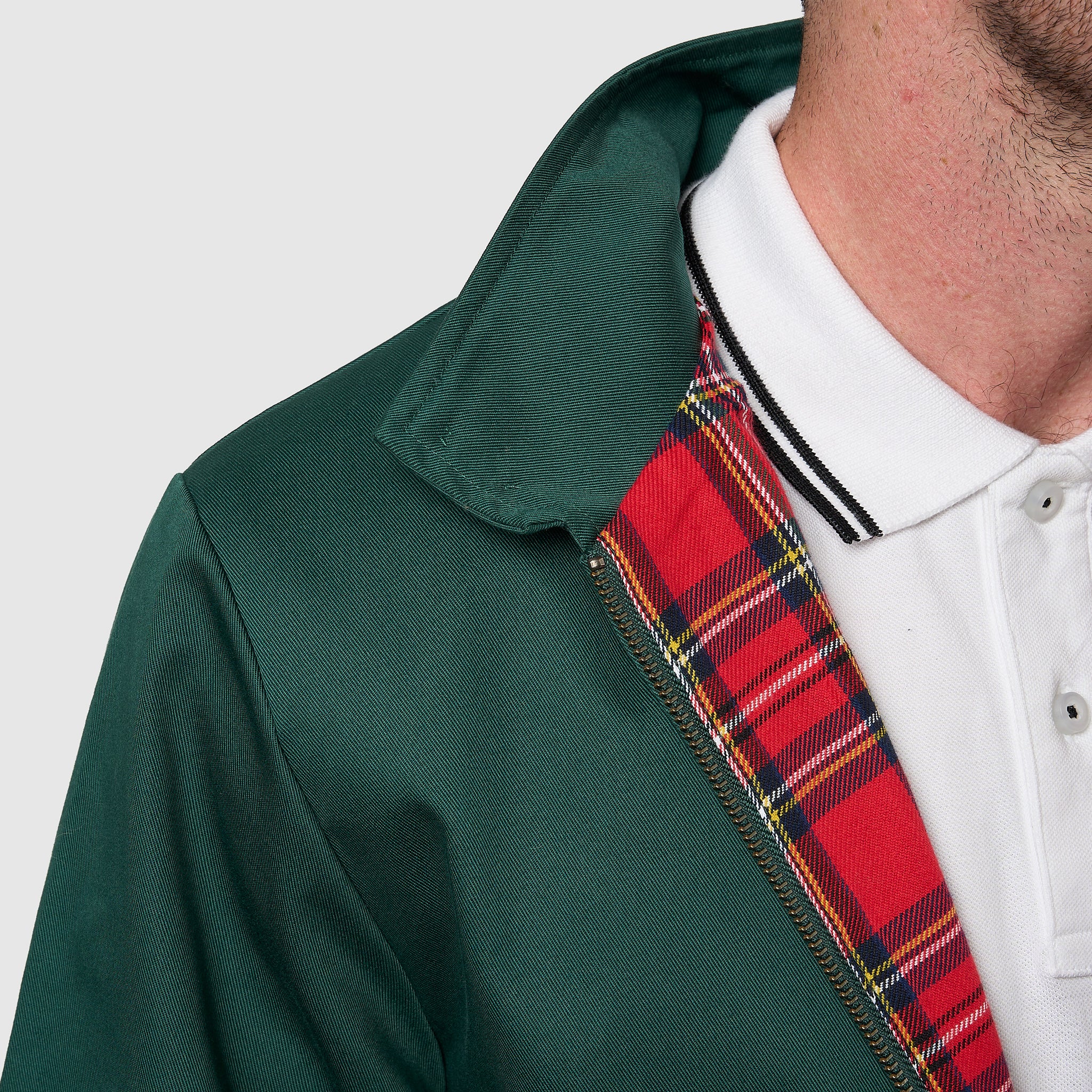 Mens Signature Harrington Jacket - Green - Image 3