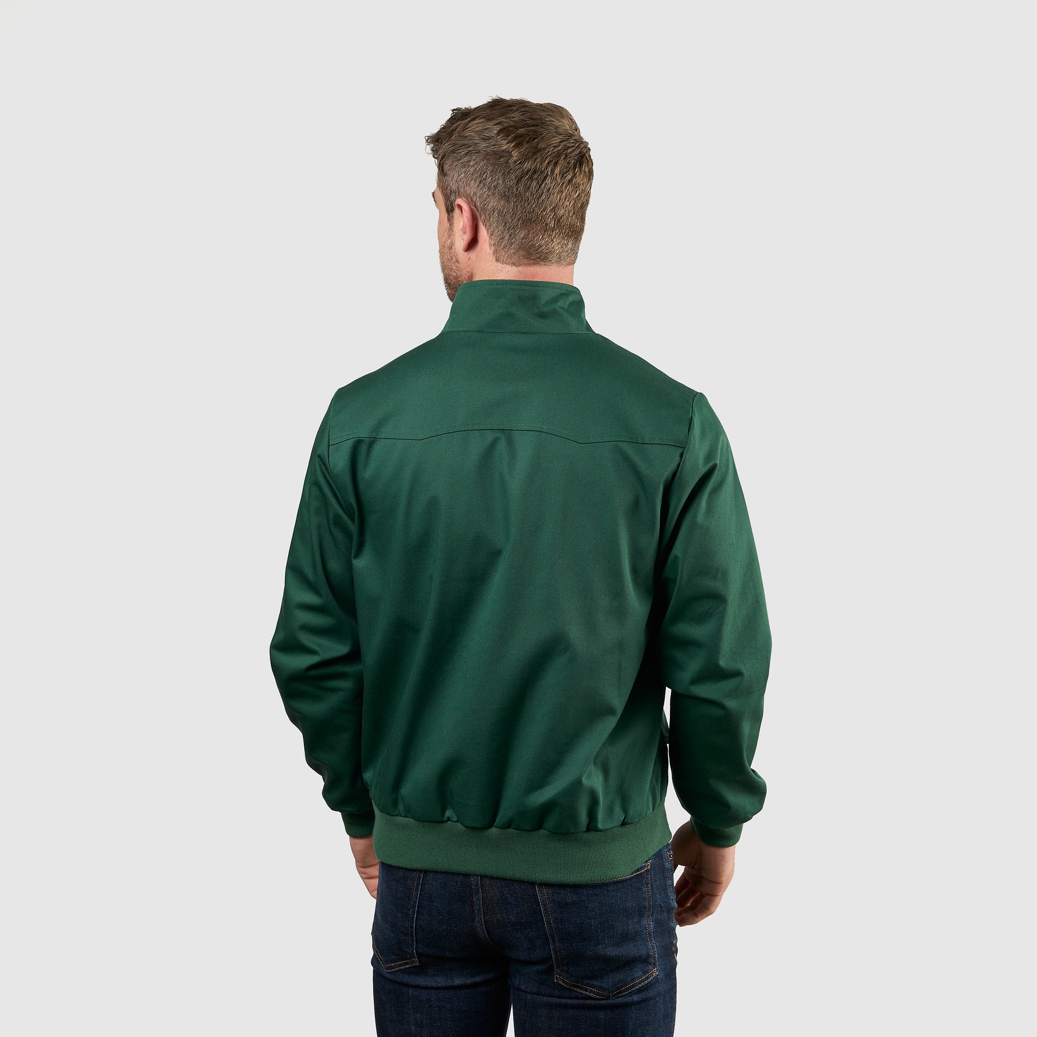 Mens Signature Harrington Jacket - Green - Image 9