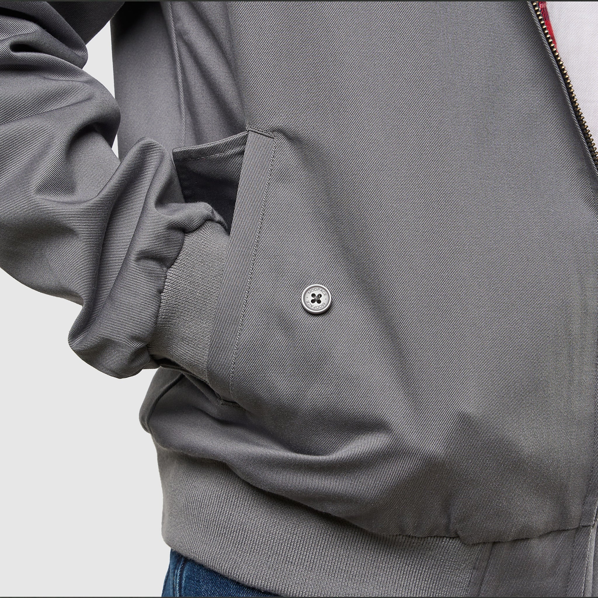 Mens Signature Harrington Jacket - Grey - Image 4