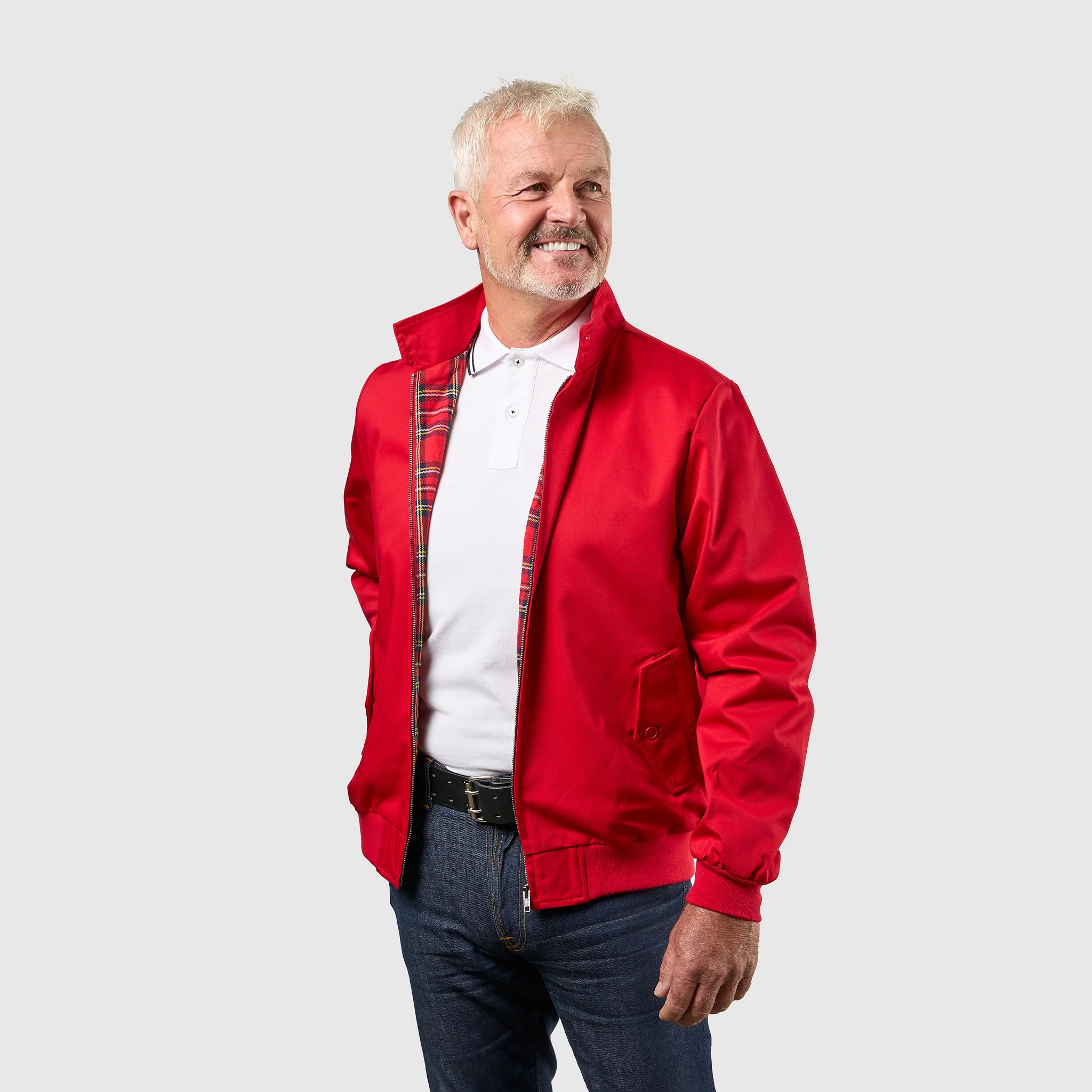 Mens Signature Harrington Jacket - Red - Image 10