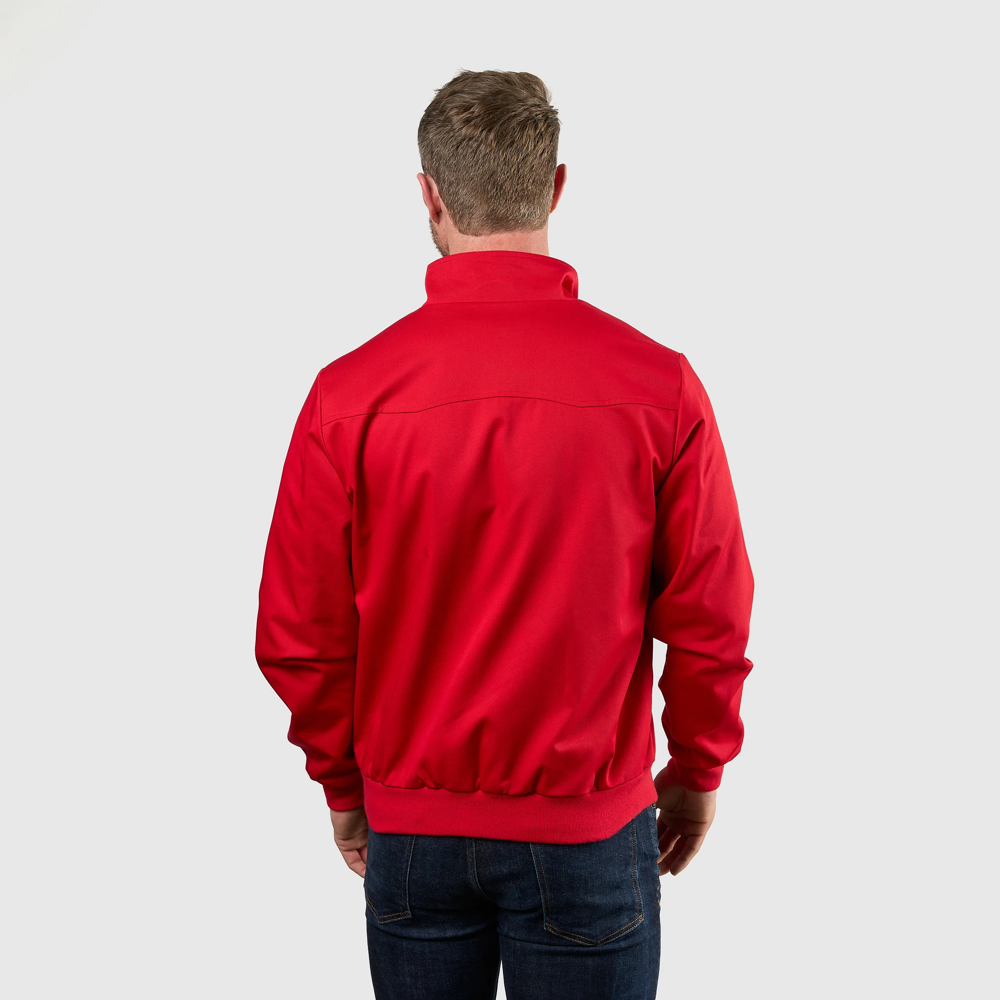 Mens Signature Harrington Jacket - Red - Image 9
