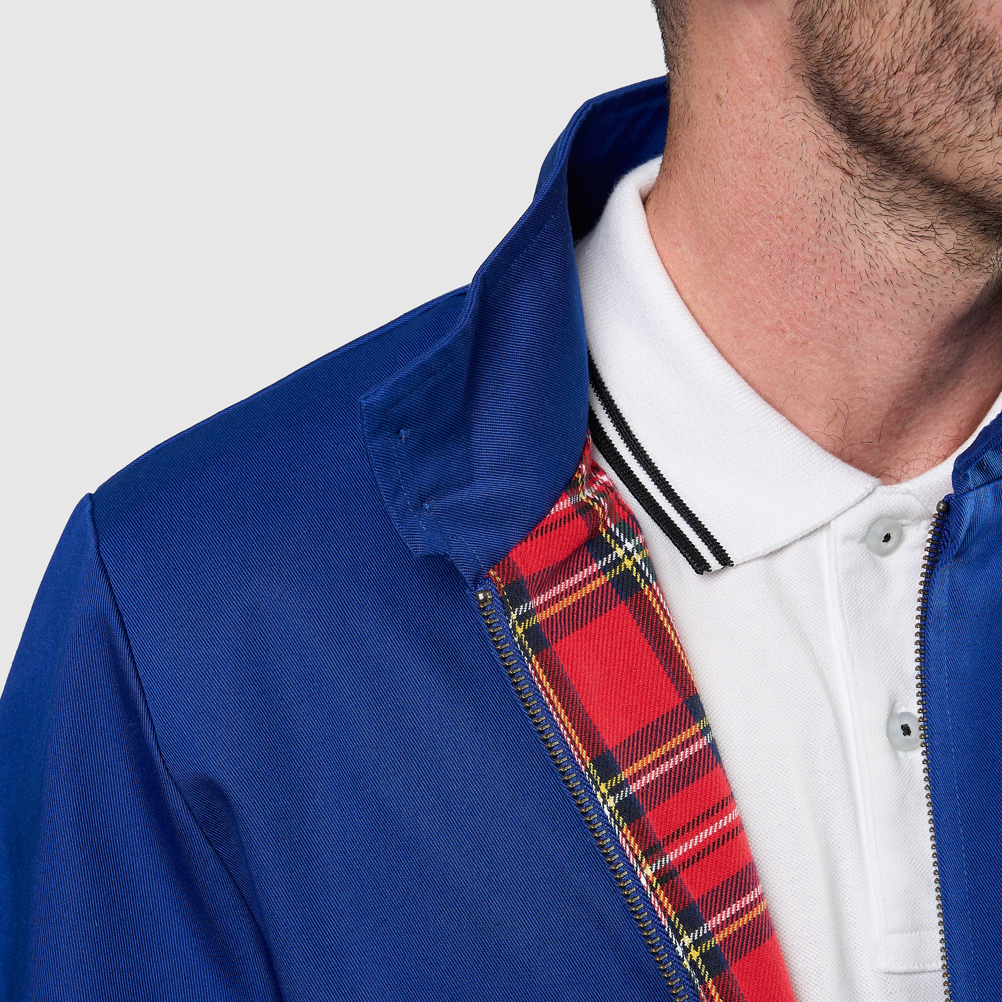 Mens Signature Harrington Jacket - Royal Blue - Image 3